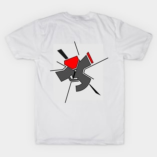 Abstract geometrical pattern in constructivism style T-Shirt